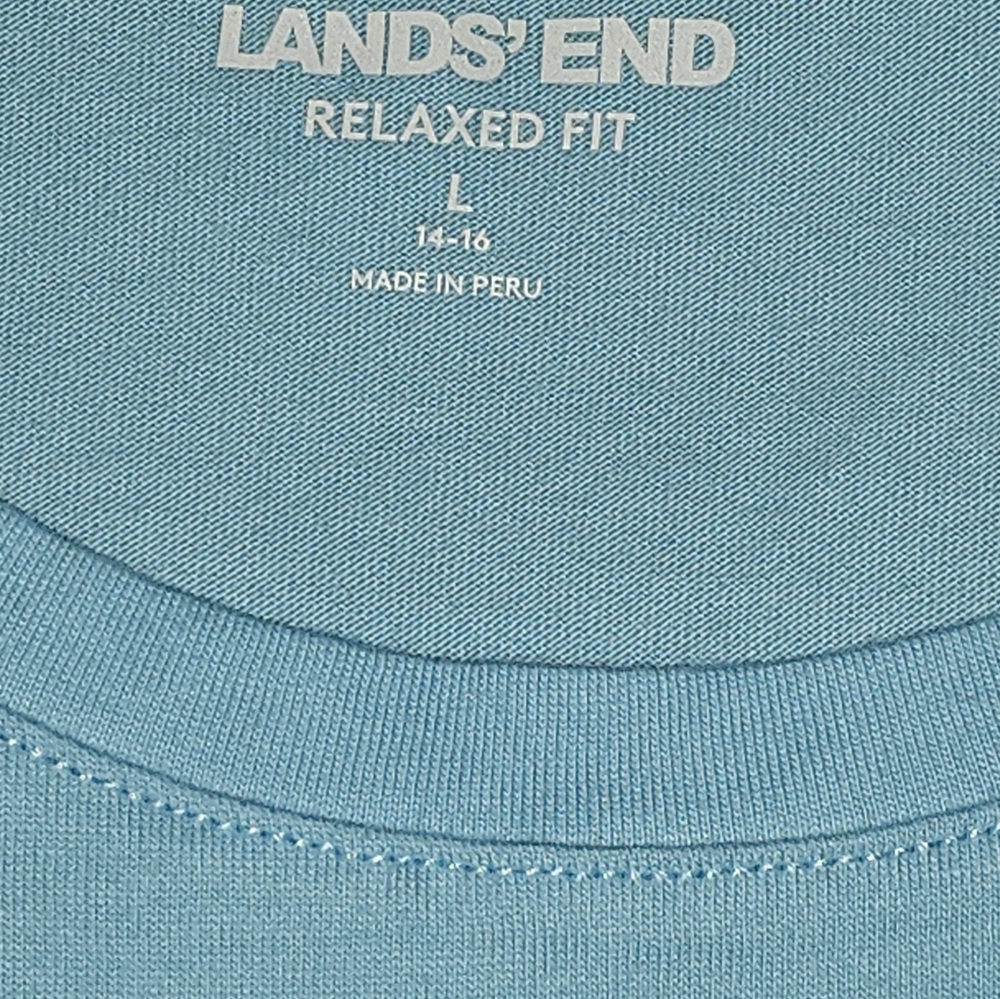2 large Lands End Blue Women shirts - Picture 3 of 5